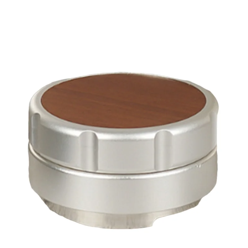 

BHTS-304Stainless Steel Espresso Powder Distributor Walnut Cover Coffee Leveler Adjustable Depth Espresso Hand Tampers 53Mm