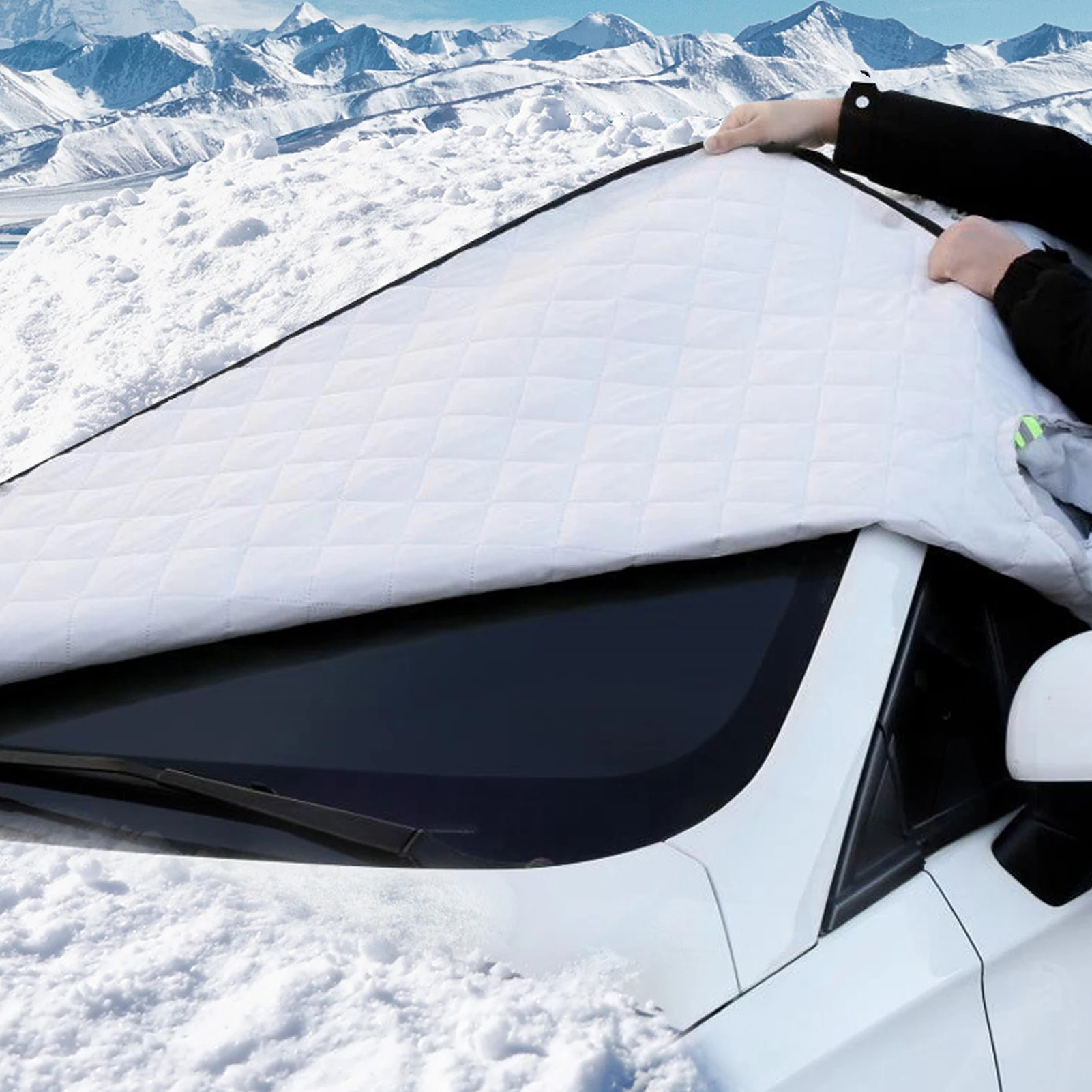 

Автомобильный чехол для льда и снега, устойчивый к ультрафиолетовому излучению, простая установка, боковое зеркало, солнцезащитный козырек для снега, портативный для автомобиля