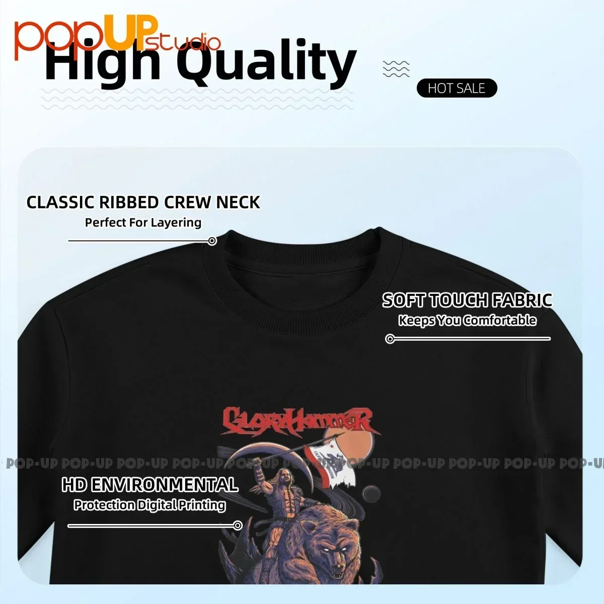 Gloryhammer - سويت شيرت The Power Of Hoots، بلوفر، قمصان كاجوال مريحة