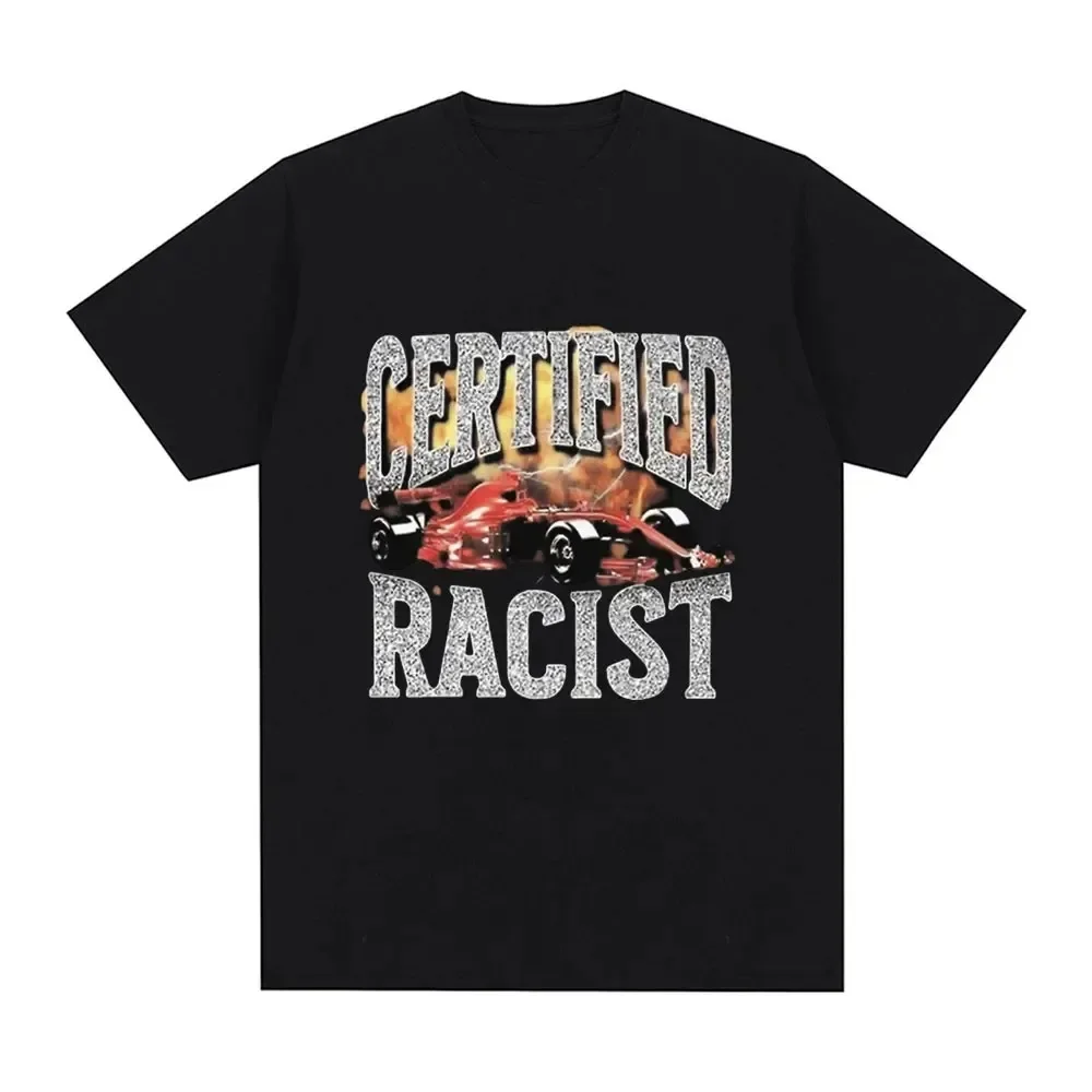 Certified Race Car Funny Graphic Women T-Shirt Men Fashion Vintage Short Sleeves T-shirtsCasual Oversized Tee Shirt Streetwear