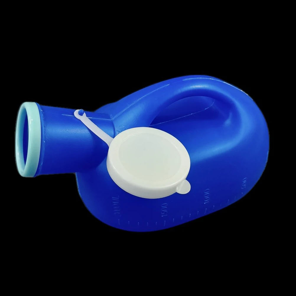 

Large Capacity 2000ml Blue Urinal Portable Plastic Container Thickened Reusable Elderly Accessory Travel Outdoor Hospital Use