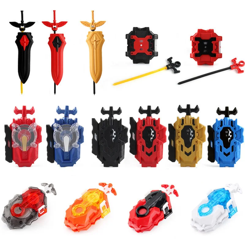 Two-way Burst Launchers Custom Right And Left Gyro Pull Rod Wire Spinning Top Accessories Toy For Children