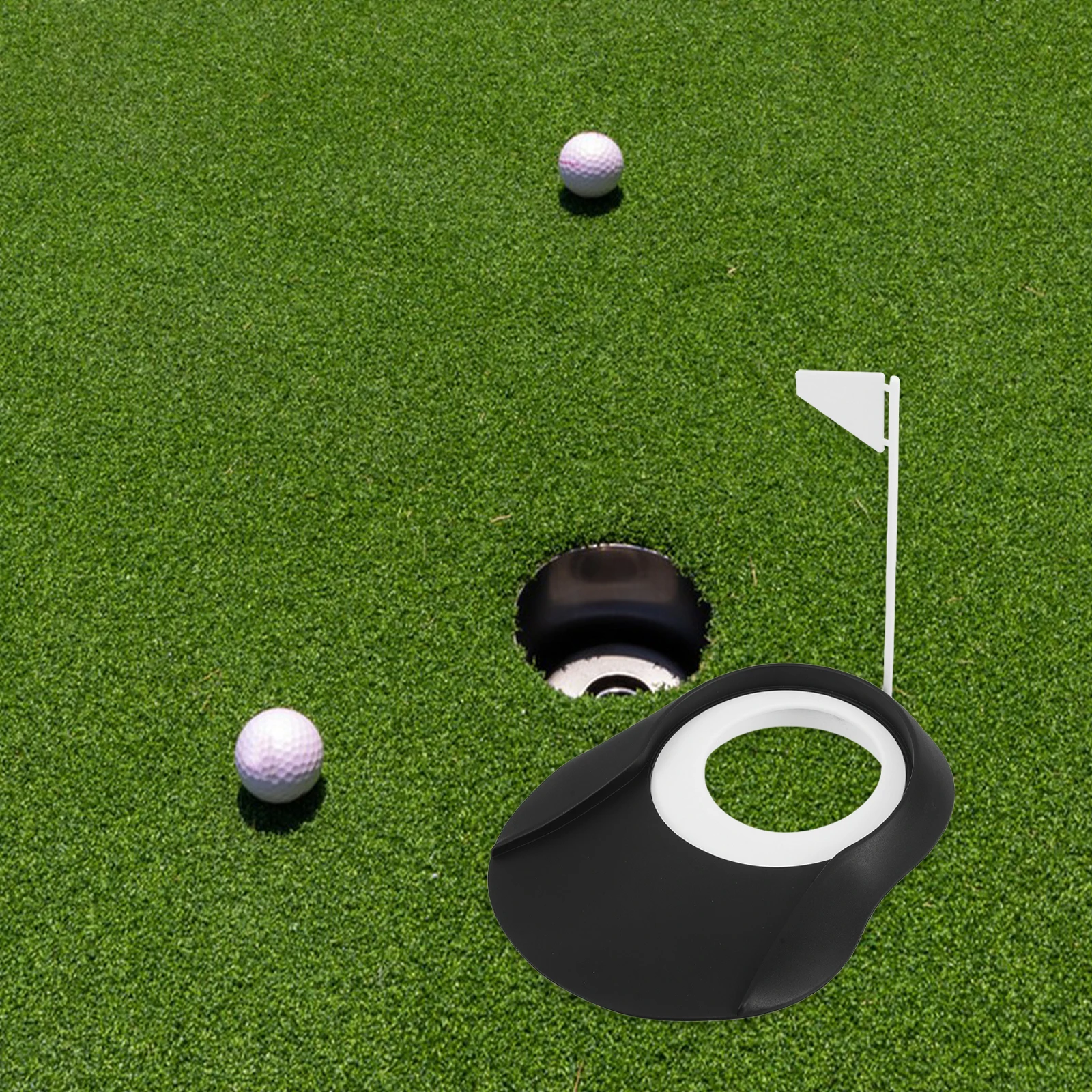 

Golf Putting Disc Practice Set Portable Indoor Hole Cup Flags Mini Training Tool Durable Plastic Design Versatile