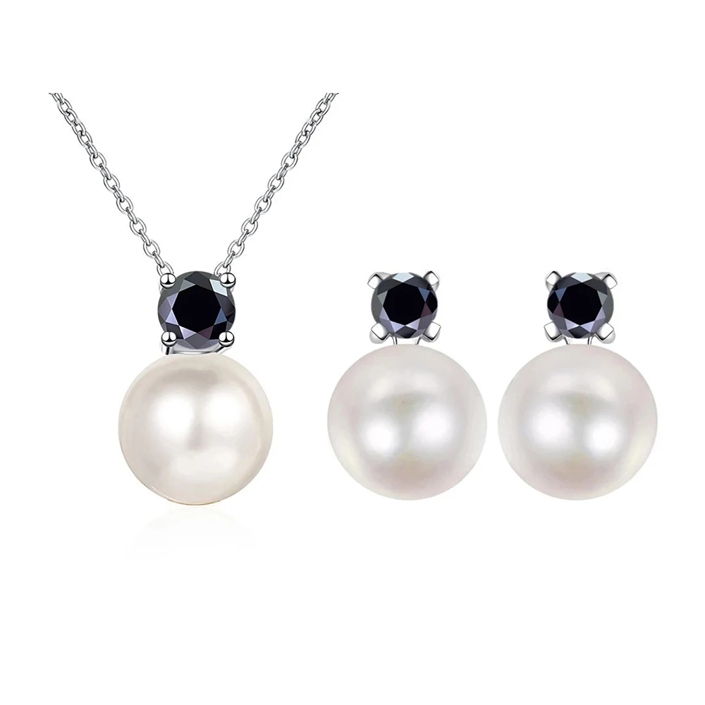 JoyceJelly Moissanite Jewelry Set with GRA Sterling Silver 925 Necklace Earrings Wedding Fine Jewerly Pass Dismond Tester