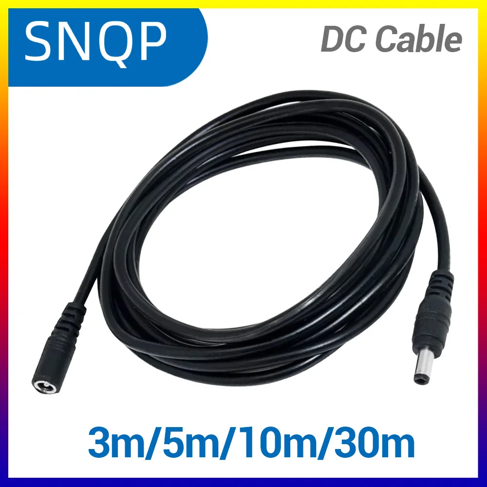 Power Cord Extend Wire Cable 3/5/10/30M 5.5 * 2.1mm Male Female DC 12V Power Adapter Extension Cable For CCTV Camera Router ﻿