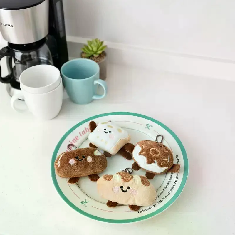 

Cute Cartoon Donut Bread Plush Decoration Pendant Keychain Kawaii Simulated Food Stuffed Doll Backpack Pendant Accessories Gifts