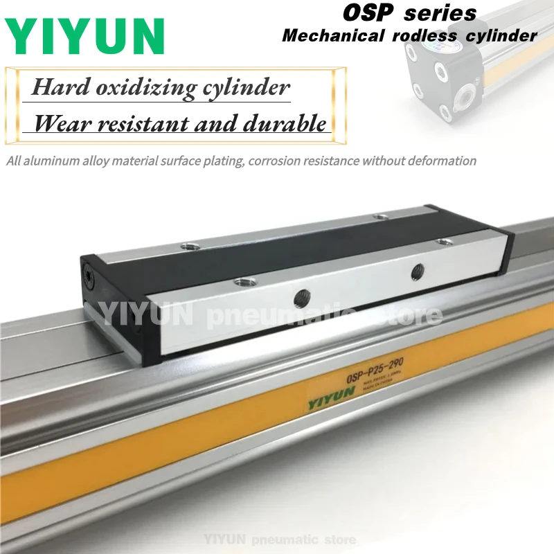 

OSP16 OSP25 OSP32 OSP40 OSP50 OSP63-100 200 300 400 500 600 700 800 900 1000 Механический бесштоковый цилиндр YIYUN серии OSP