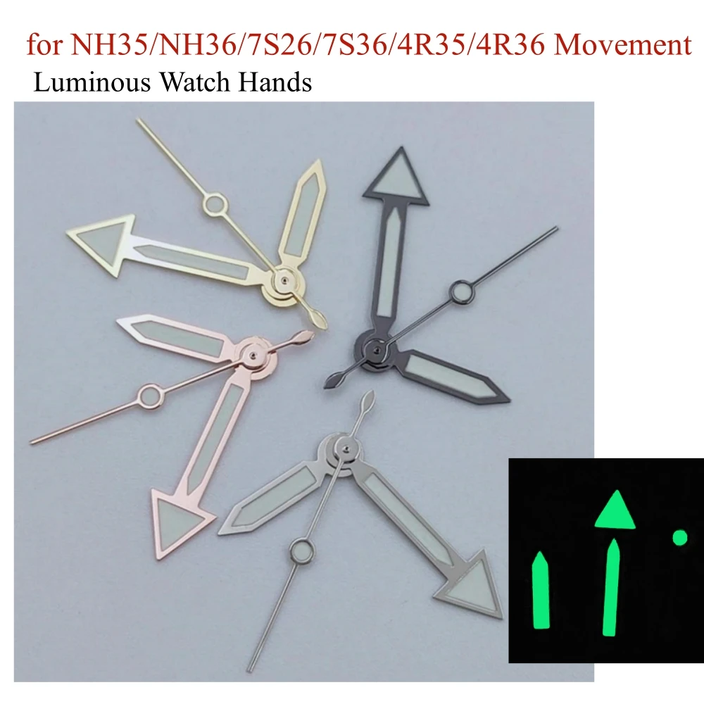 Multi-color Luminous Hands for NH35/NH36/7S26/7S36/4R35/4R36 Movement Watch Hands Accessories