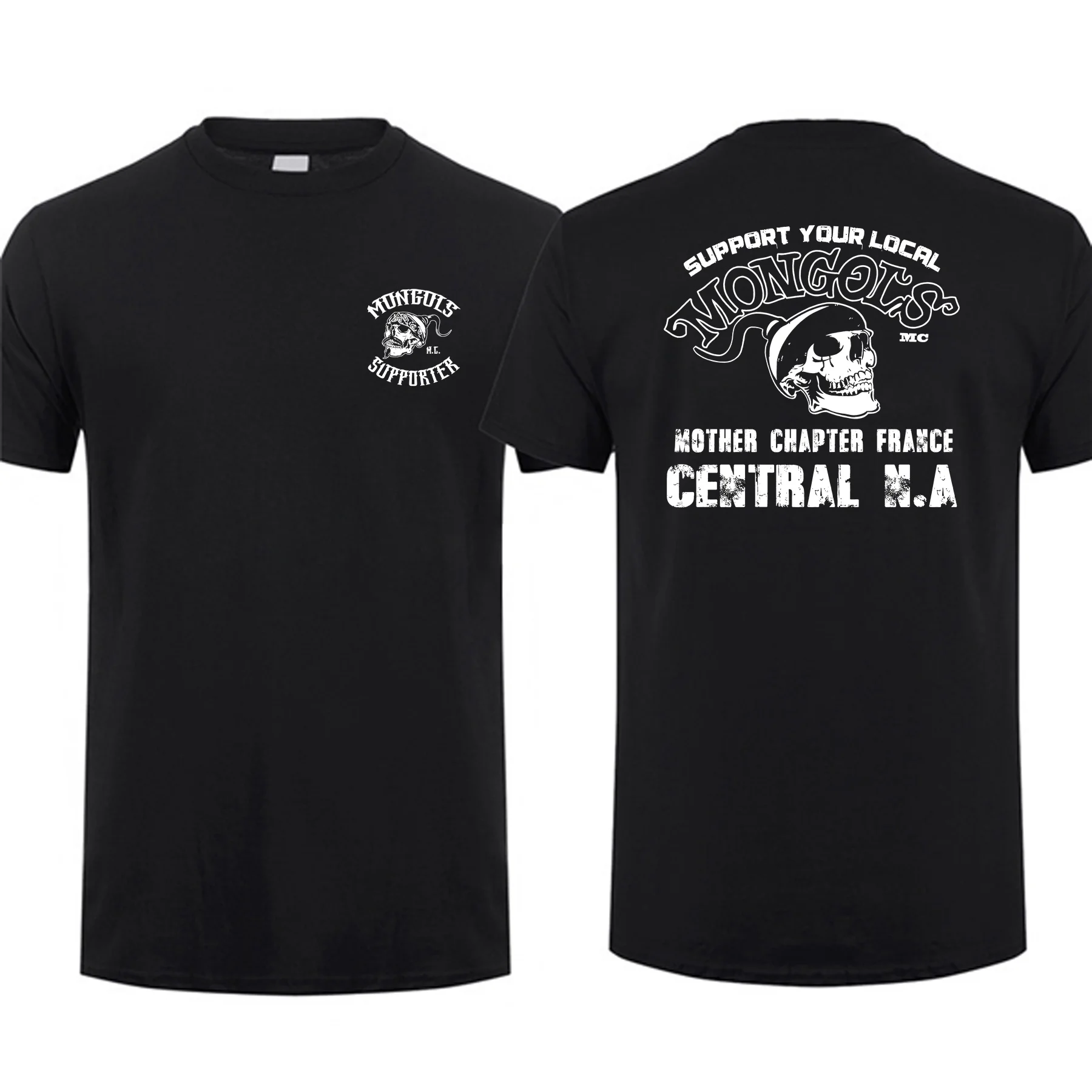 Amazing Tees Male T Shirt Oversized Casual Essential Mongols Logo Motorcycle Union T-shirt Men T-shirts Graphic Streetwear S-3XL