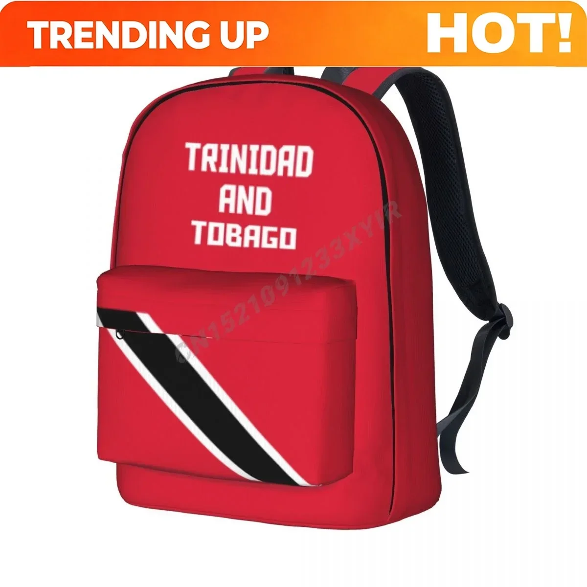 Custom Bag Unisex Backpack Trinidad And Tobago Flag Stitch Schoolbag Messenger Bag Case Laptop Travel Bag Mochila Gift