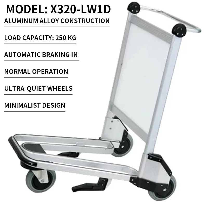 Airport Luggage Carts, Manual Brakes, Hotel Shuttle and Luggage Transport Carts, Flatbed Carts for Train Station Car(Customized)