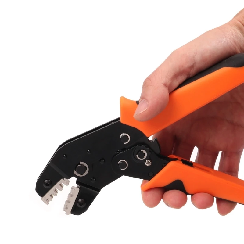 Crimping Tools Set Crimper Plier Ratchet Crimp with 6 Interchangeable Jaws