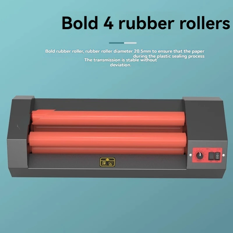 Foto Kantor A3 File Cangkang Besi Universal 6 Inci File Rumah Tangga Film Panas Komersial Otomatis Mesin Penyegel U-A320H