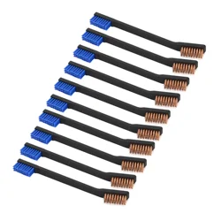 Raiseek Gun Cleaning Brushes 10-Pack Double-Ended Multifunction Brass Nylon Bristle Brushes