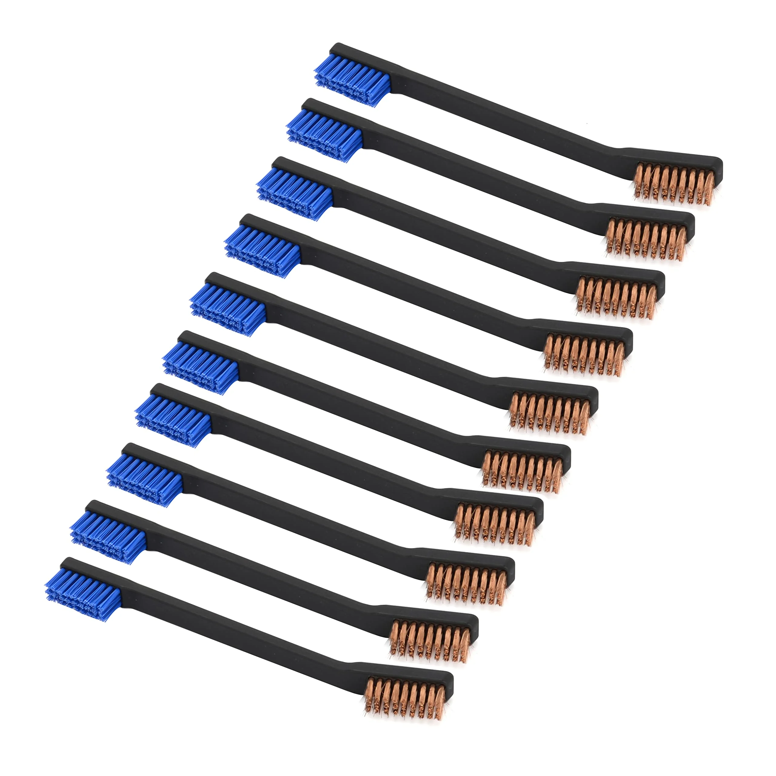 Raiseek Gun Cleaning Brushes 10-Pack Double-Ended Multifunction Brass Nylon Bristle Brushes