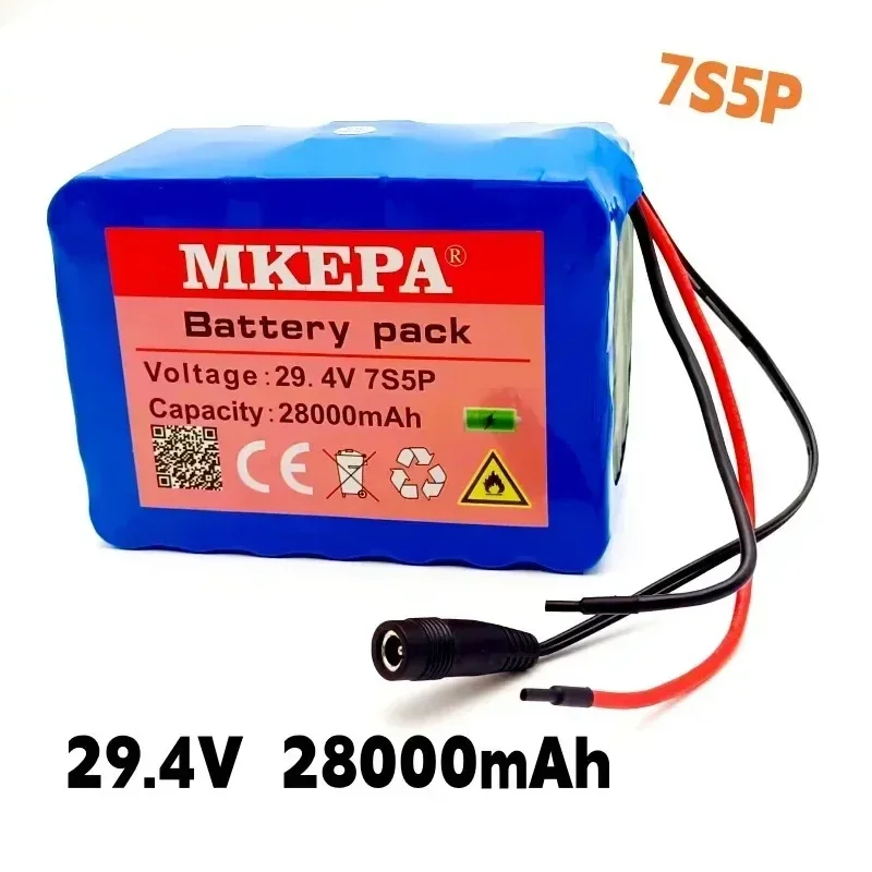 MKEPA 7S5P 18650 Li-ion battery pack 29.4V 28000mAh electric bicycle electric/Li-ion battery/customizable