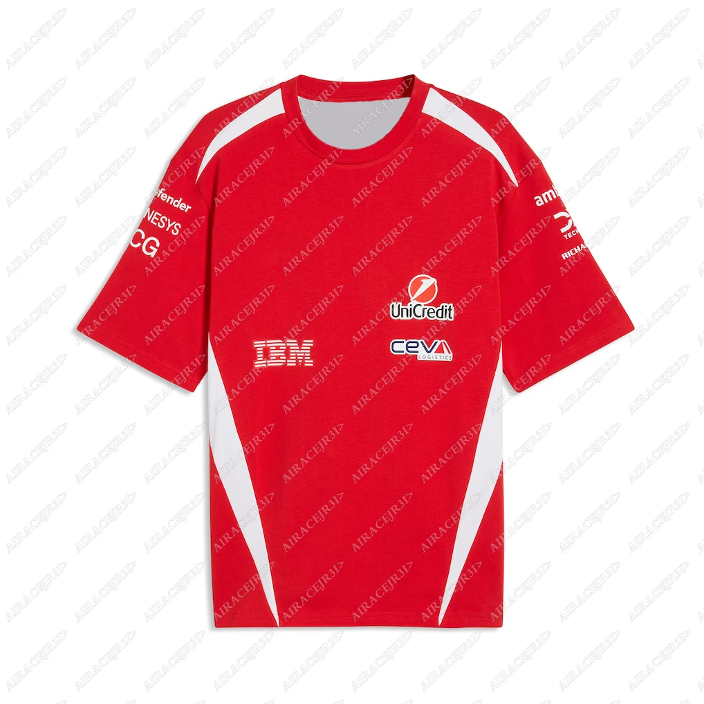 For Ferrari 2026 Racing T-shirt Motorsport Official Hamilton Leclerc Summer Quick Dry Red