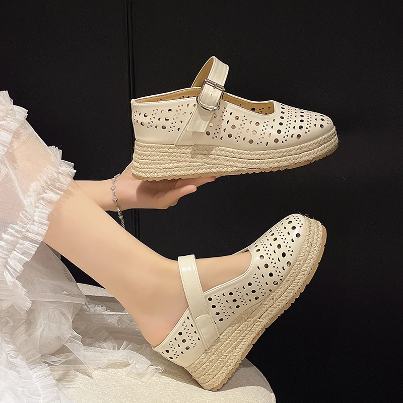 

Женские сандалии на толстой подошве с закрытым носком, водонепроницаемой платформой, универсальные и удобные, с защитой от скольжения