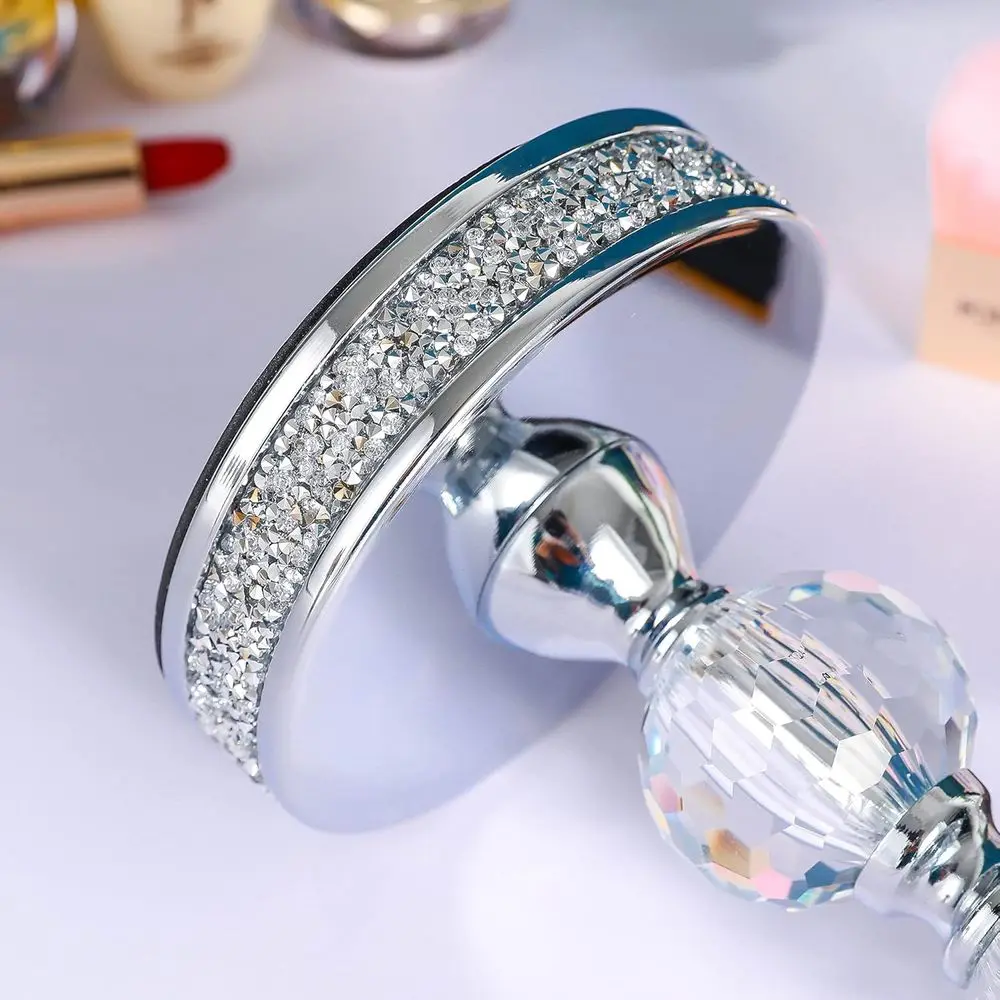 Specchio cosmetico girevole bifacciale con ingrandimento 1X/5X, regolabile