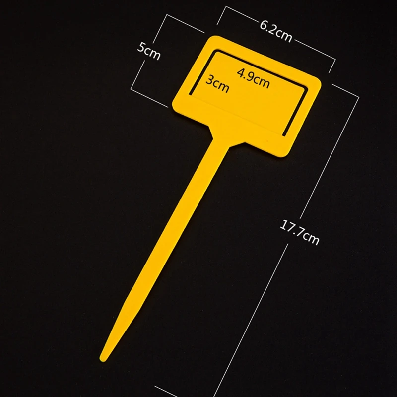 Field-Shaped 100Pcs Plastic Gardening Labels Succulent Labels Potted Plant Labels