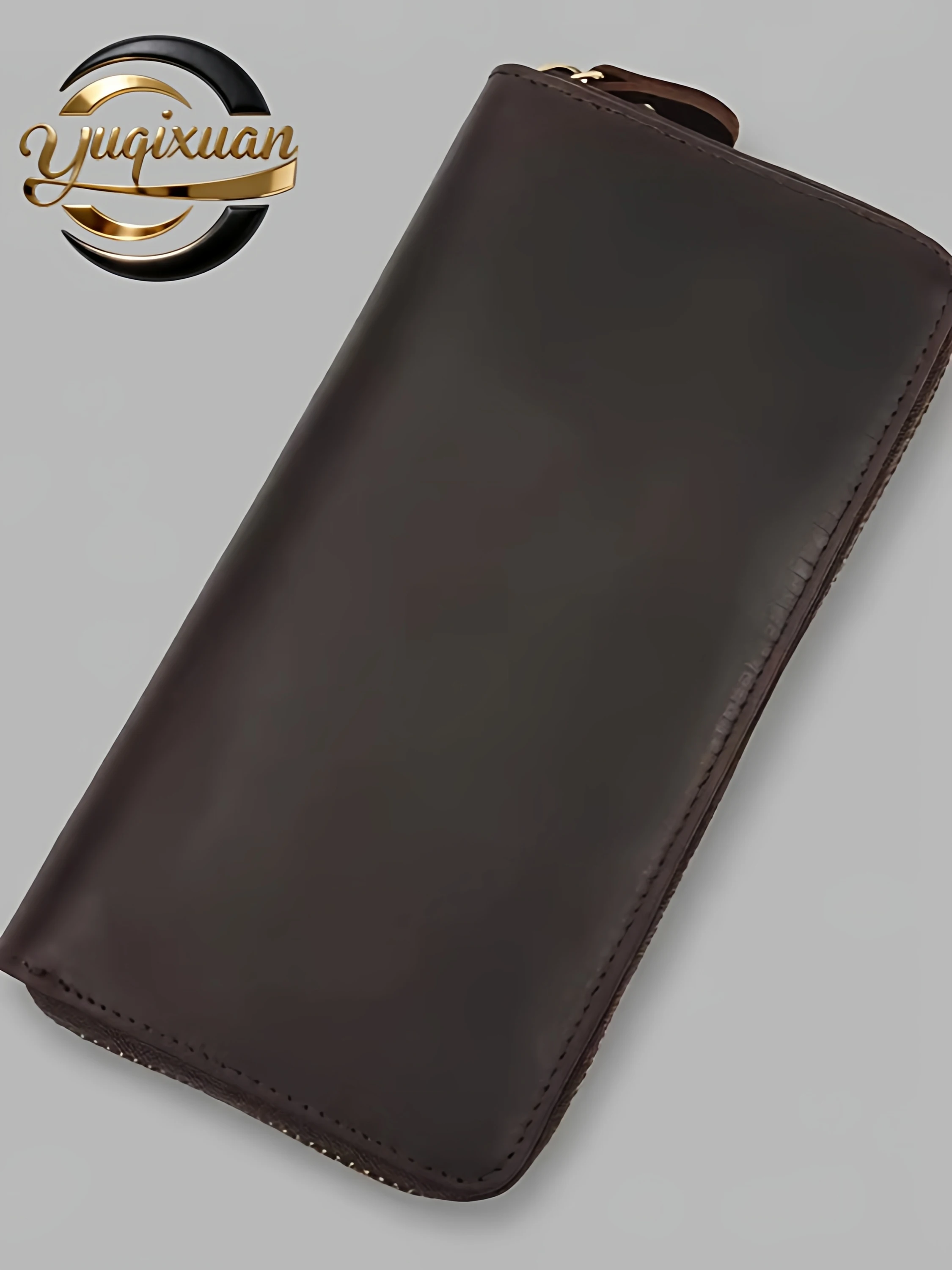 long-wallet-yuqixuan-genuine-leather-zipper-wallet-multi-card-slot-vintage-unisex-long-wallet-leather-wallet