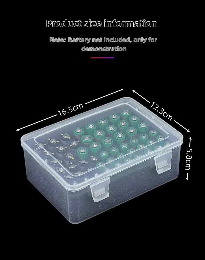Portable Household Battery Storage Rack for 54 AA Batteries Garage Container Drawer Dispenser Organizer for Home Use image 5