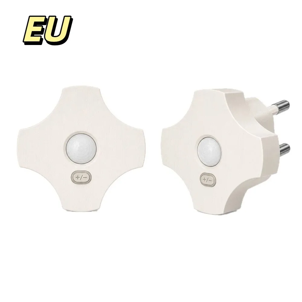 Auto On Off Sensor Night Light Soft Ambient Lighting Human Body Induction Bedside Lamp Energy Saving Dimmable for EU/US