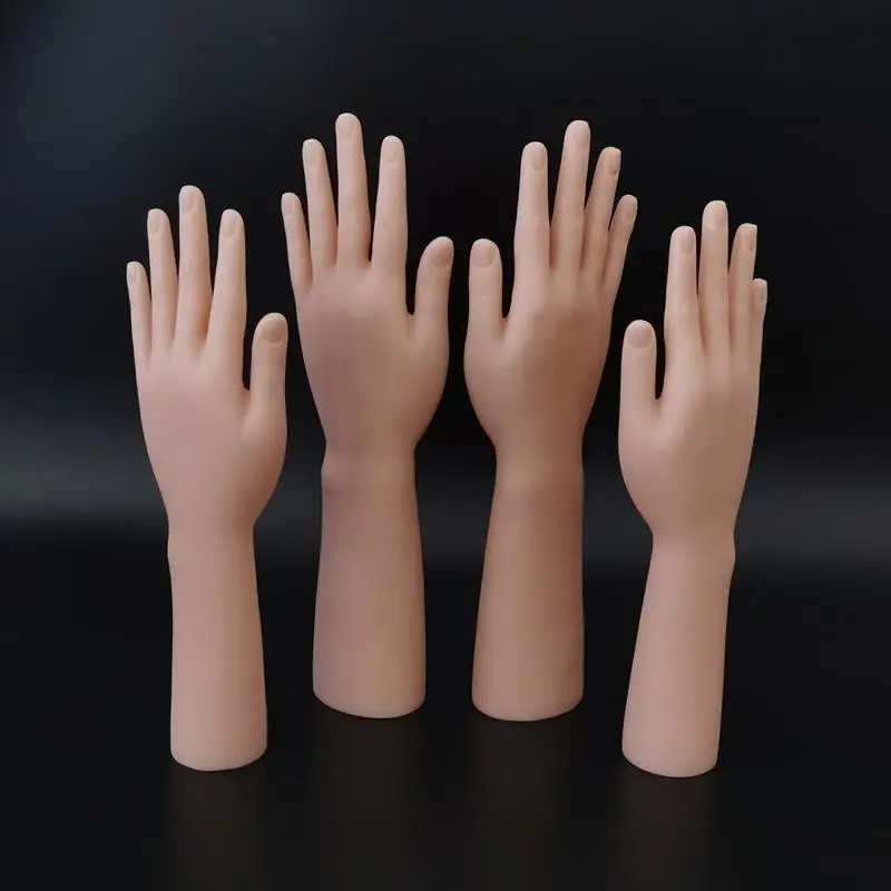 (Ce14)Realistic Silicone Material Female Hands Model Lifelike Silicone Female Hand Foot Mannequin For Hand Art Jewelry Display