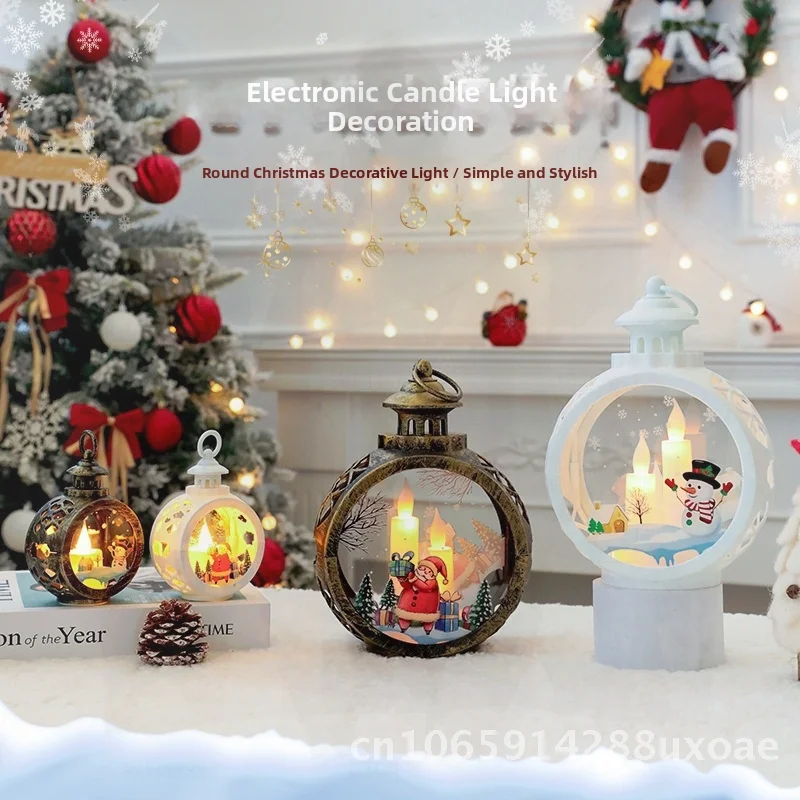 

Creative Retro LED Night Light Small round Portable Lamp Holiday Atmosphere Prop Multiple Colors Available for Hot Christmas