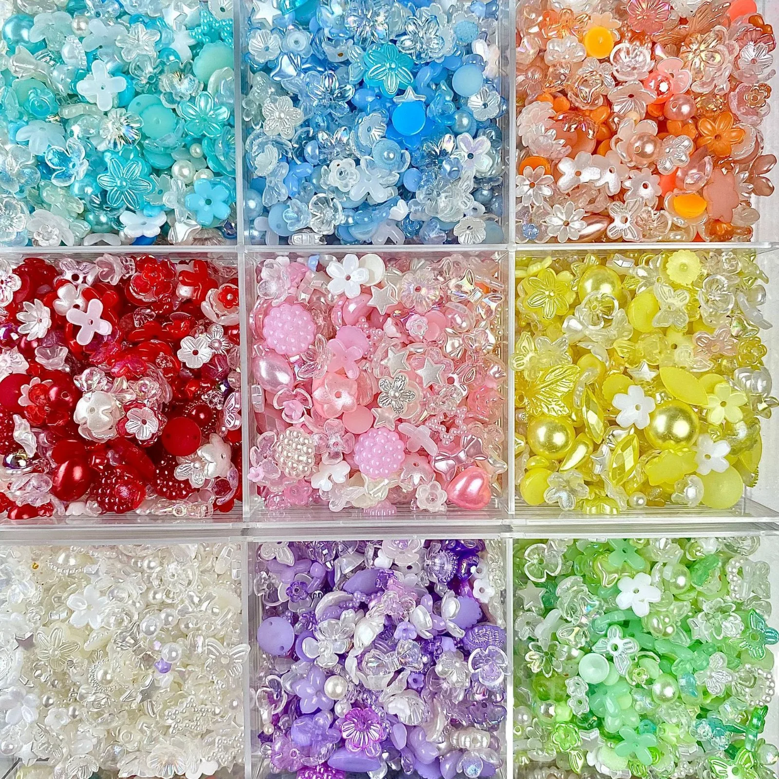 

50/100G New Acrylic Nail Art Mixed Butterfly Pearl Flower AccessoriesDIY Nail Art Patch Hairpin Small Fresh Accessories Material