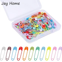 100PCS Mixed Colored Safety Pins 28MM/1.1inch Knitting Stitch Markers Pins Sharp Safety Pins for DIY Crafts Jewelry Making
