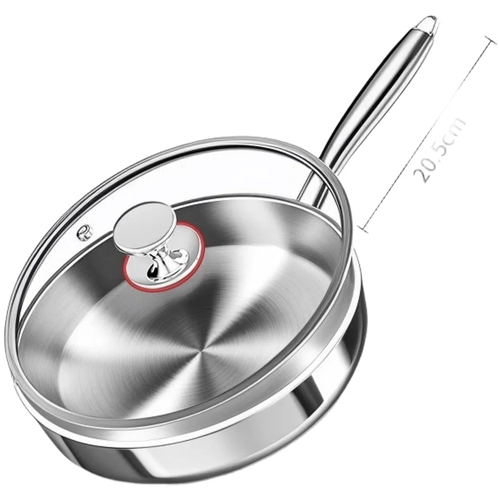 Stovetop Frying Nonstick Skillet Induction Compatible 26*20.5*6.5cm Single-piece Construction 316 Stainless Steel