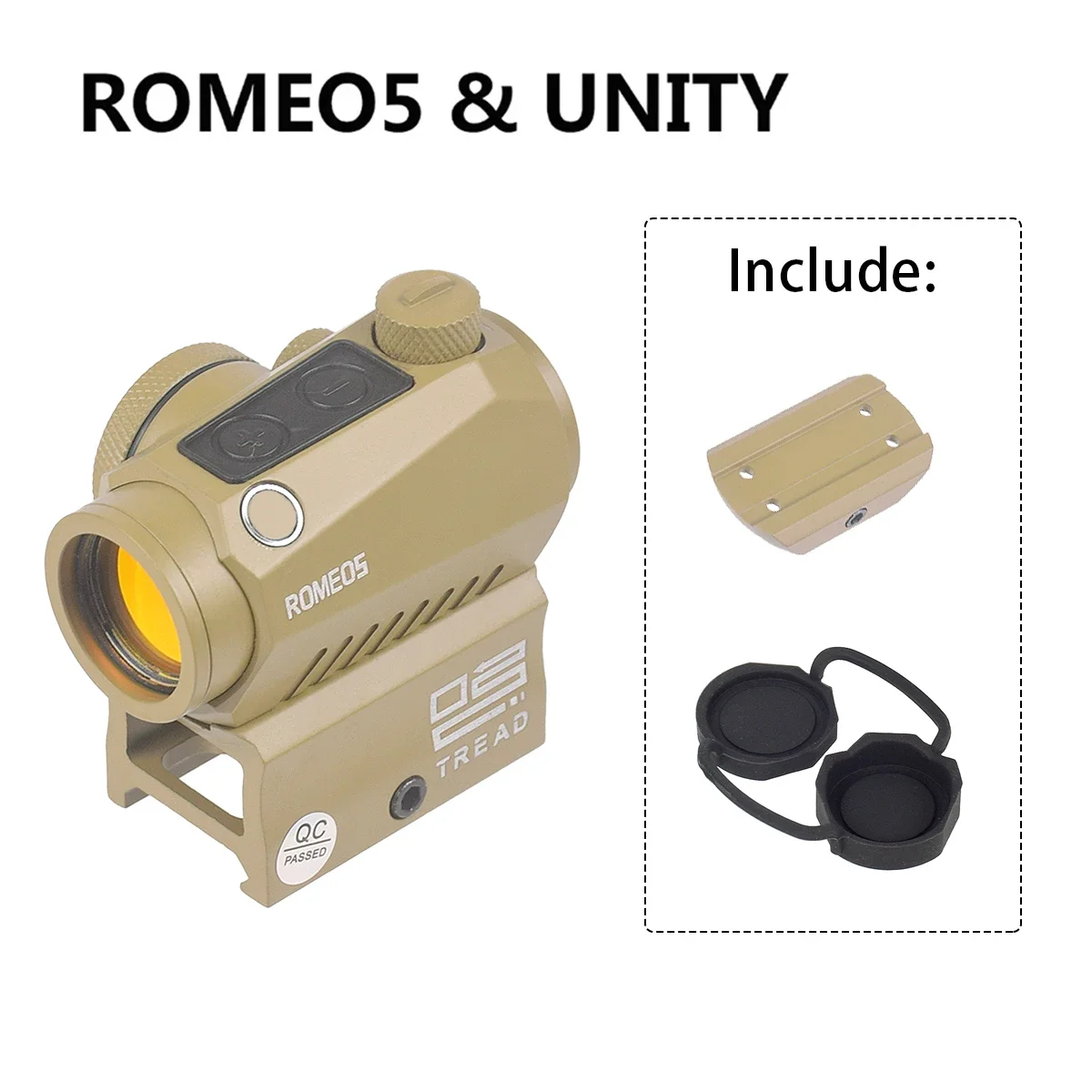 

Airsoft ROMEO5 Red Dot Sight Holographic Reflex Compact 2 MOA Riflescope With UNITY Fast Mount AR15 M4 M16 AK47 Hunting Scope