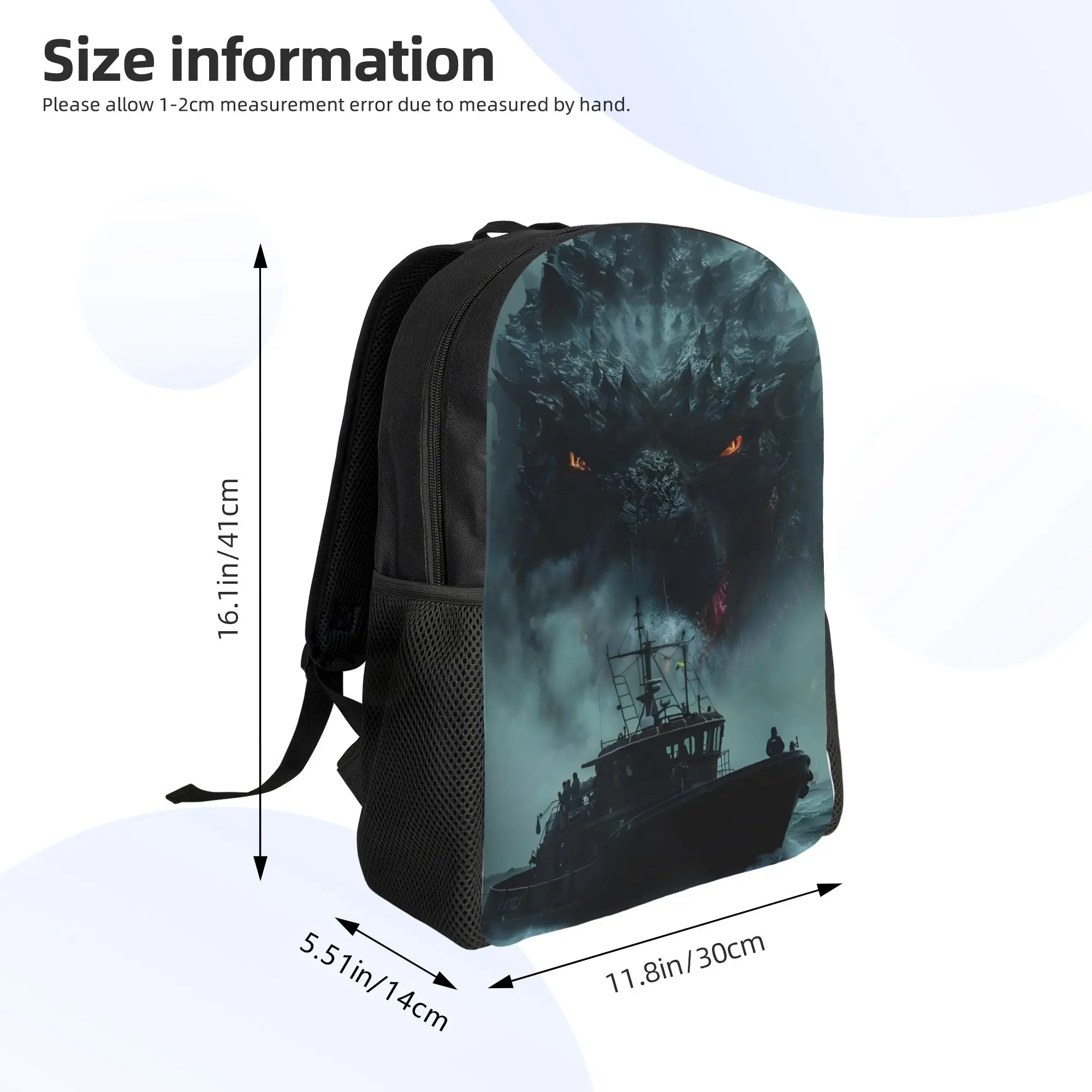 1Piece The King Emerges New School Year College Bag Godzilla Office Staff   Backpack view 6
