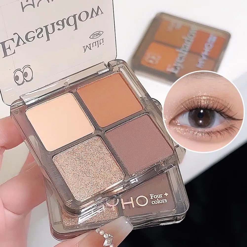 4 cores rosto iluminador paleta iluminador paleta natural glitter pó shimmer maquiagem iluminador brilho cozido x1a7