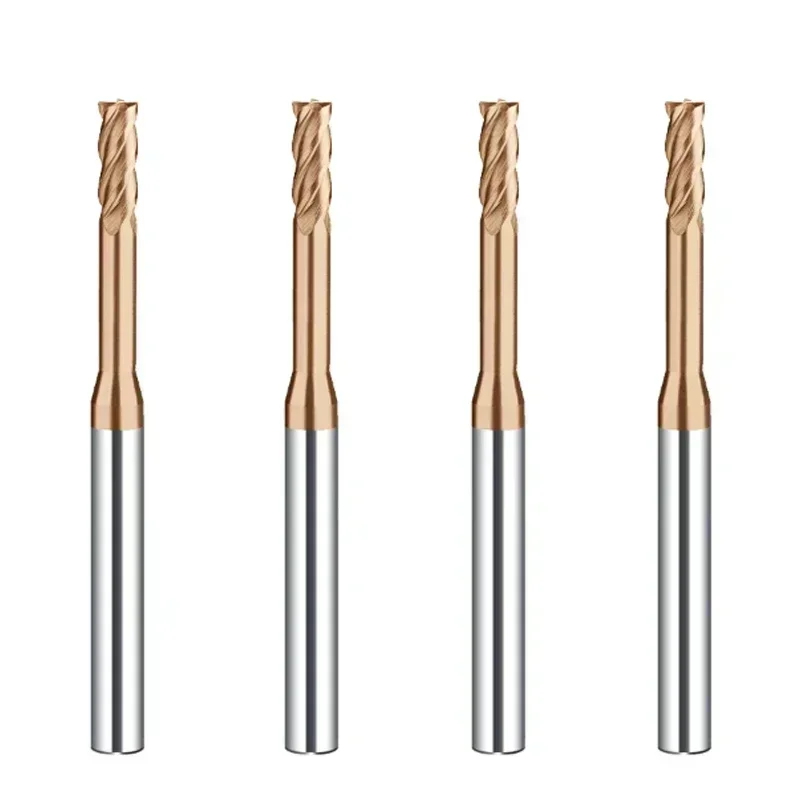 Hrc60 2/3/4 Flute Tungsten Carbide End Mill Milling Cutter Cnc Routerbits Long Flute Endmills 1mm 1.5mm 2mm 2.5mm 3.0mm