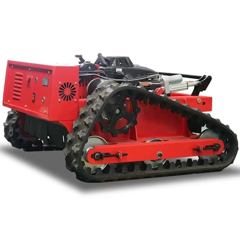 self propelled gas lawn mower Remote Control Automatic Robot Snow Shovel Lawn Mower Wheel Crawler Machine RC