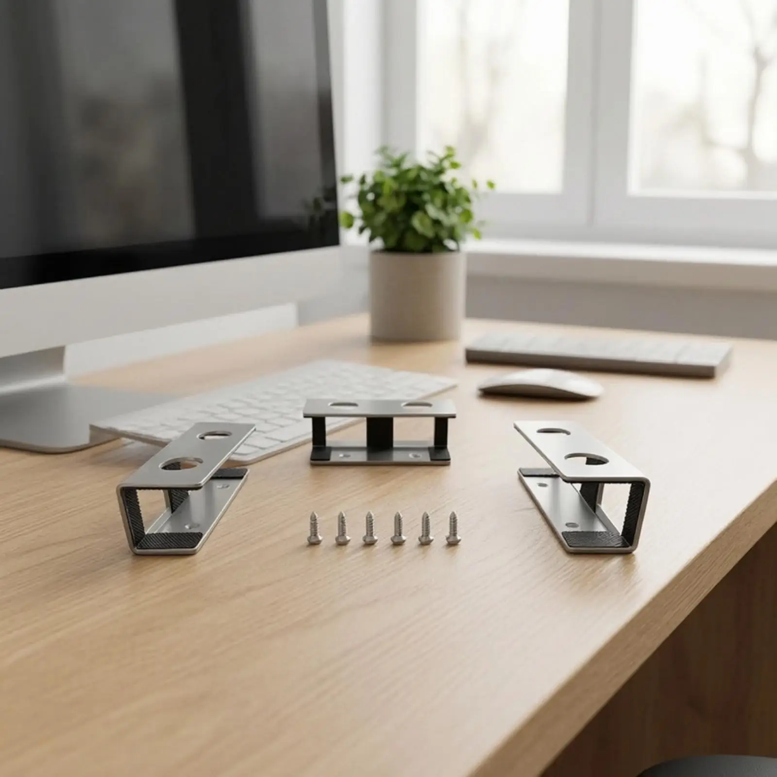 Heavy Duty Under Desk Laptop Mount for Macbook Air Pro Dell Lenovo Metal Computer Holder Tray