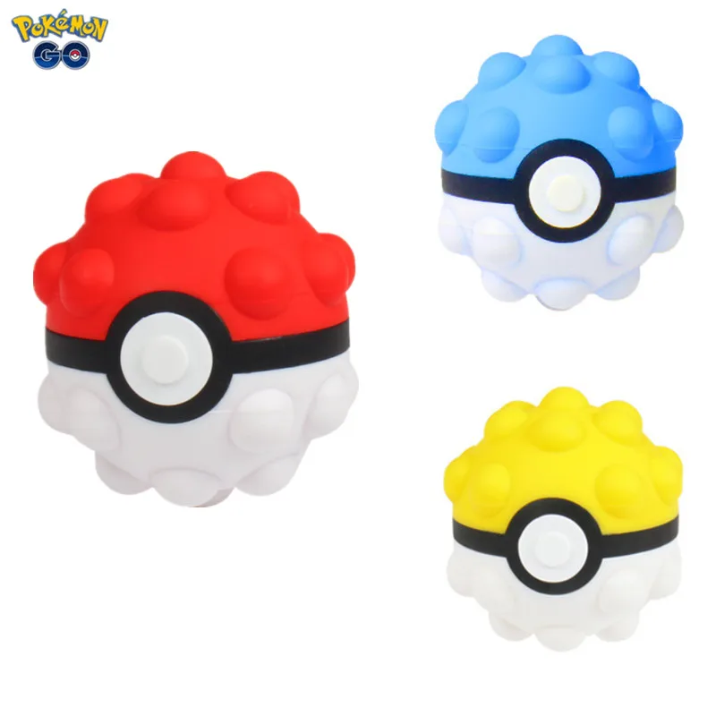 Pokemon Pokeball 3D Antistress Toys pikachu Kawaii Pocket stress relief toys Pikachu Fidget Toys for Children Gift for Children