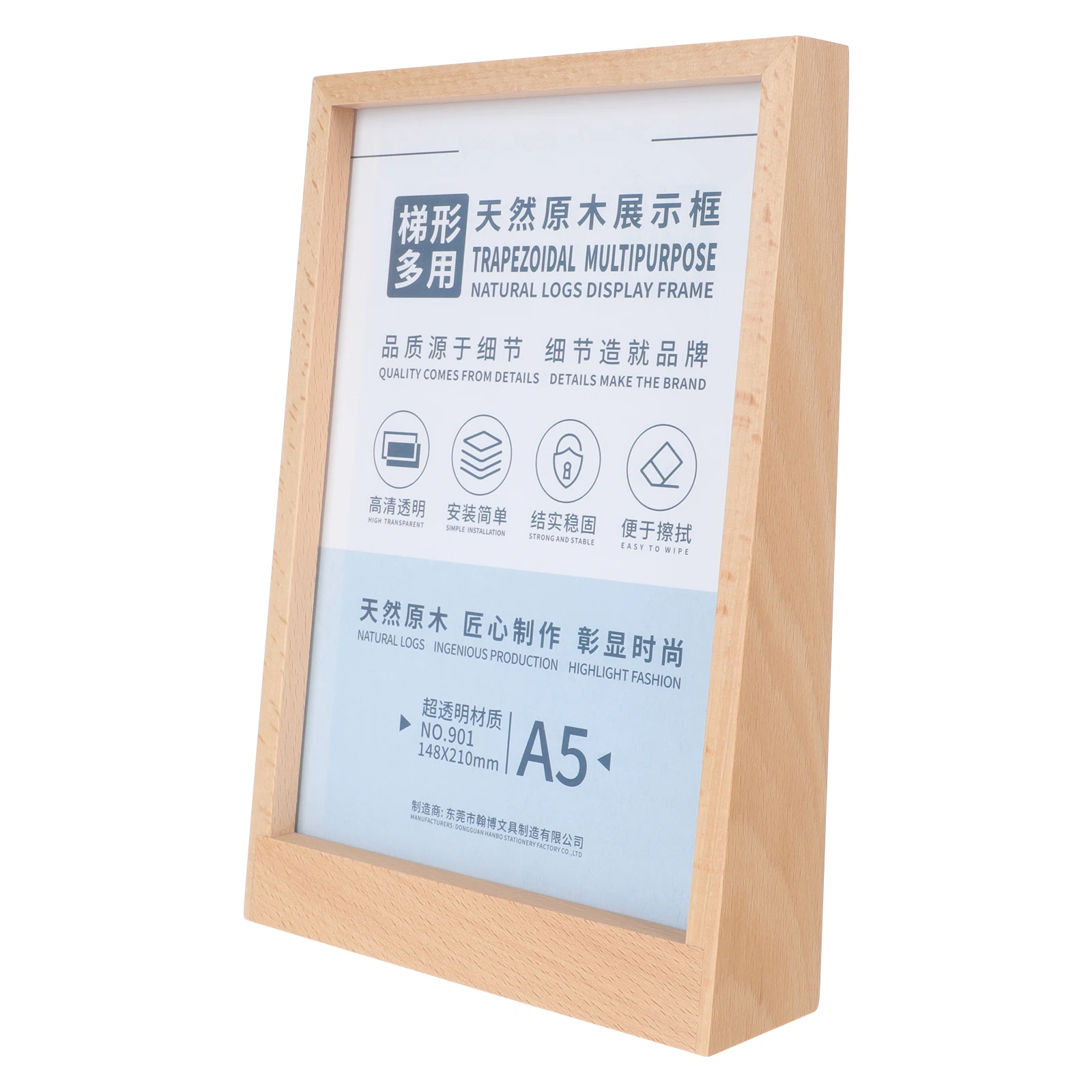 

1Pcs Wooden Display Stand Simple Design Price Display Holder Tabletop Menu Holder Suitable for Supermarket Retail Store