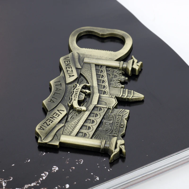 Creative Venice Architecture three-Dimensional Pattern Beer Bottle Opener Multi-functional Metal Alloy Key Accessory Jewelry Gif