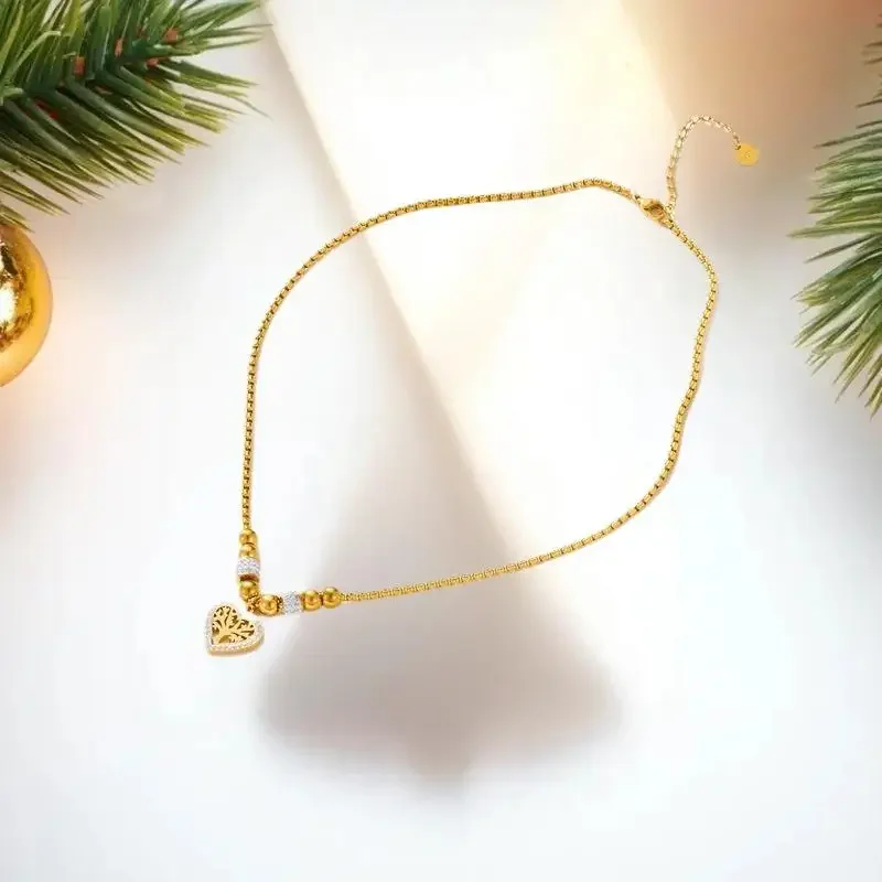 Colar feminino temperamento europeu e americano redondo grânulo clavícula colar cheio de diamante zircão amor pingente