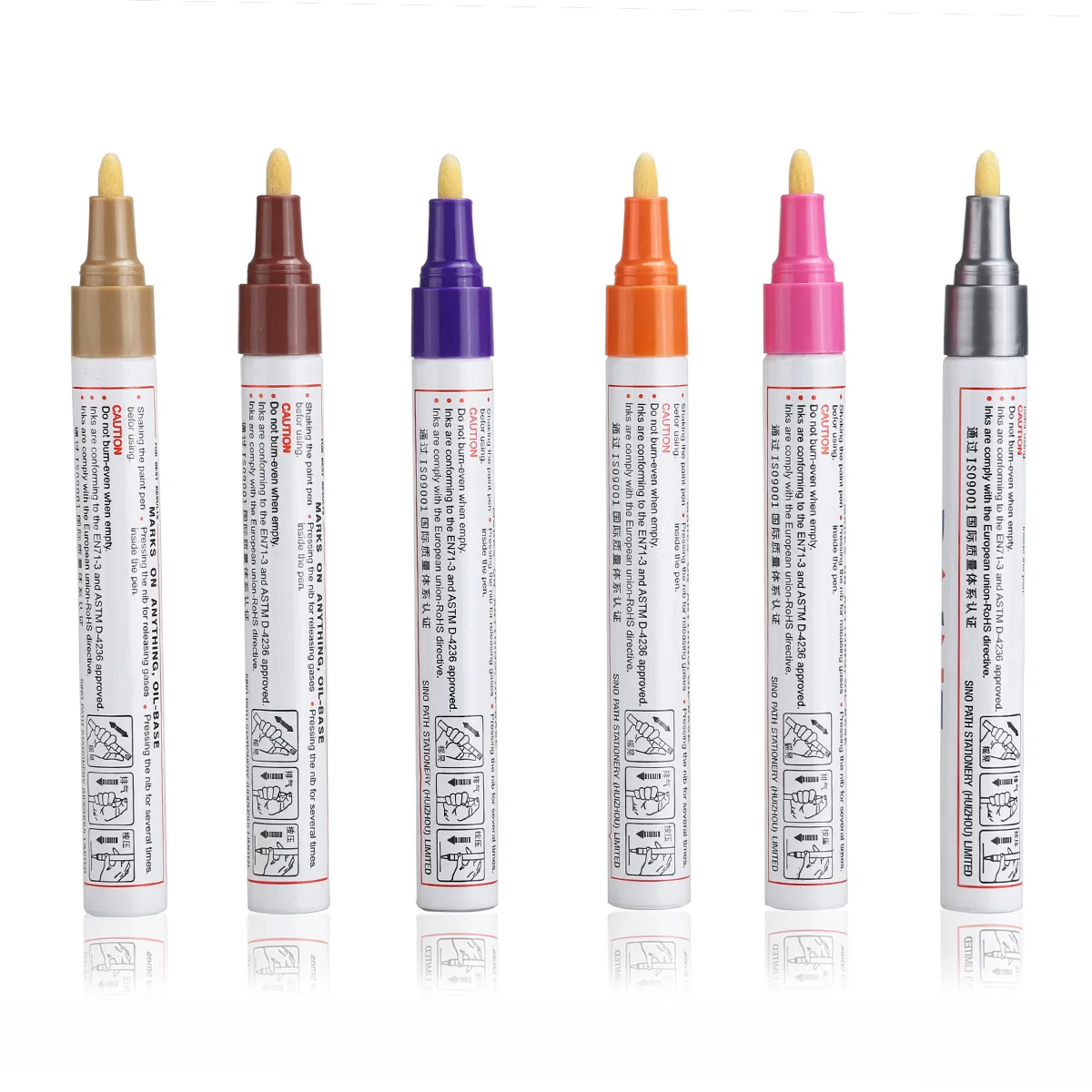 

Oil Based Art Marker Pens Waterproof Quick Dry Opaque Paint Permanent Ink for Crafts Office Color Coding Metal Glass Wood
