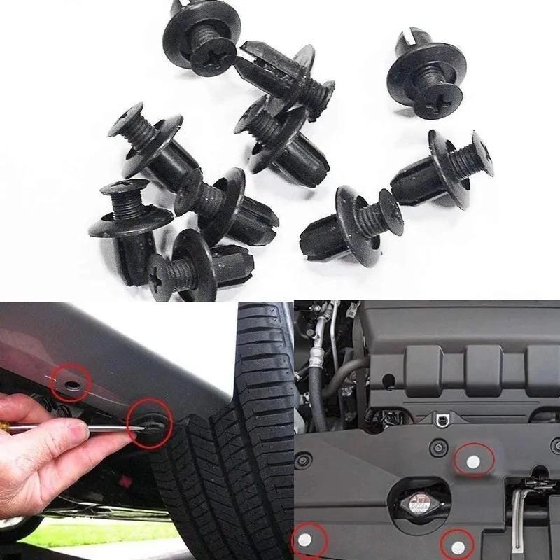 DealsForYouDays HE26 100pcs Universal Expansion Screw Clips Set for Car Mudguard Leaf Plates Door Panel Clips C05 C20 C32