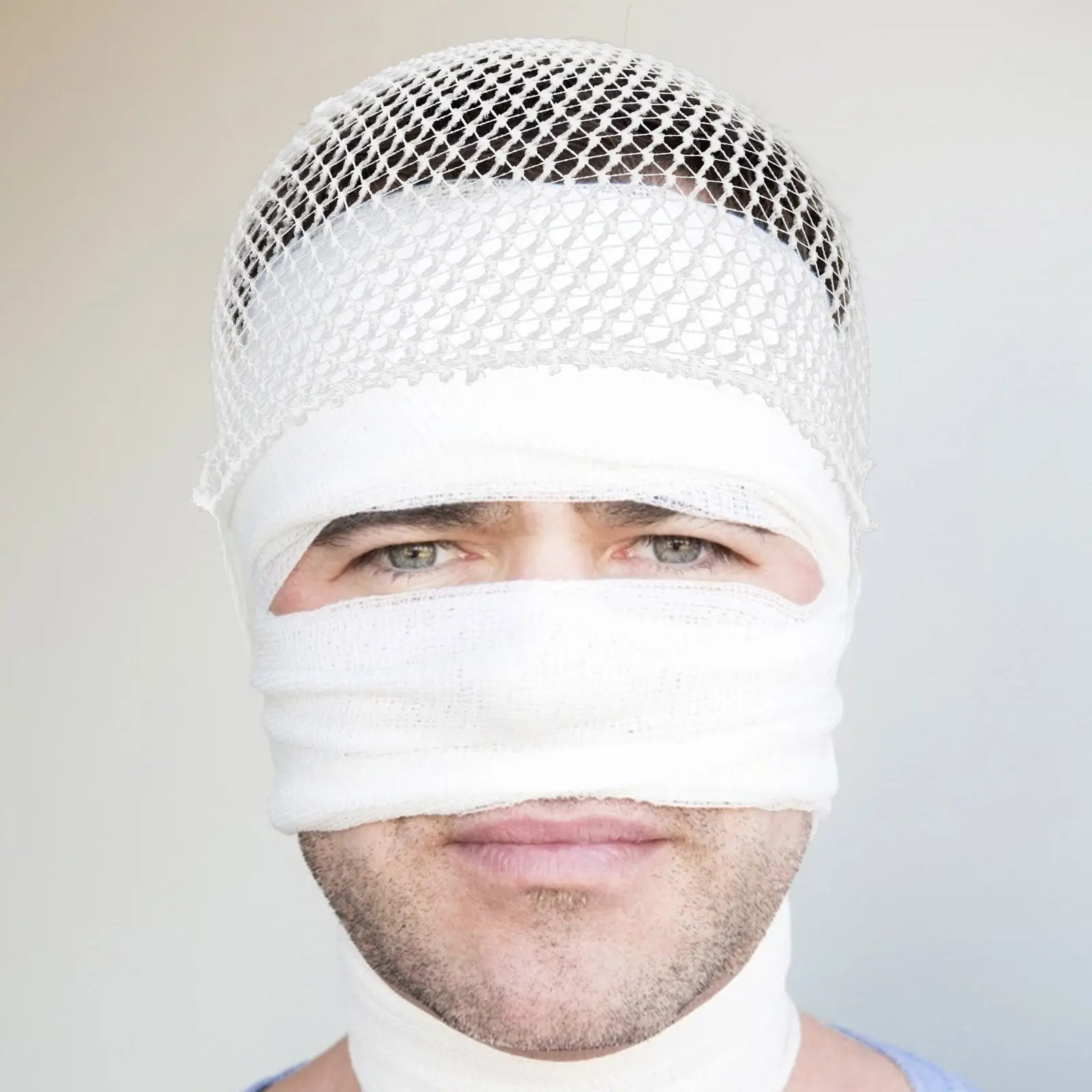 

50 шт. медицинских эластичных сетчатых шапочек-повязок белого цвета для взрослых и детей, легкие портативные хирургические головные уборы