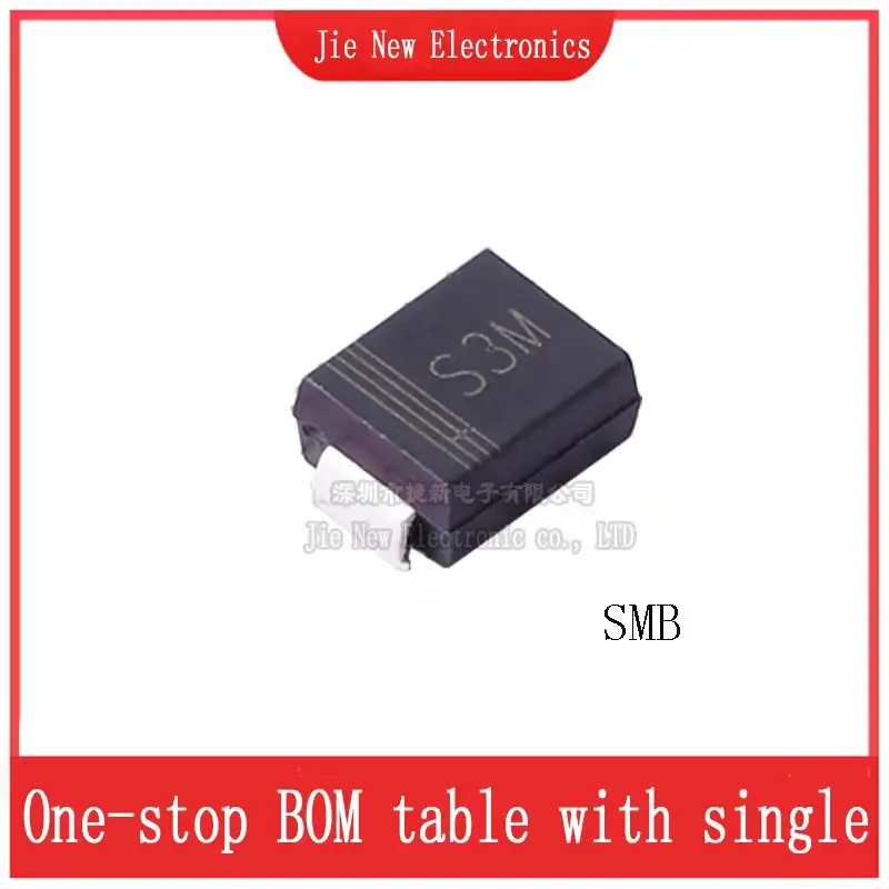 Diodes de redressement S1M S2M S3M S5M S6M S8M S10M S3MB S5MB S3MC S5MC S6MC S8MC S10MC Patch, SMA SMC, Nouveau, 50 pièces