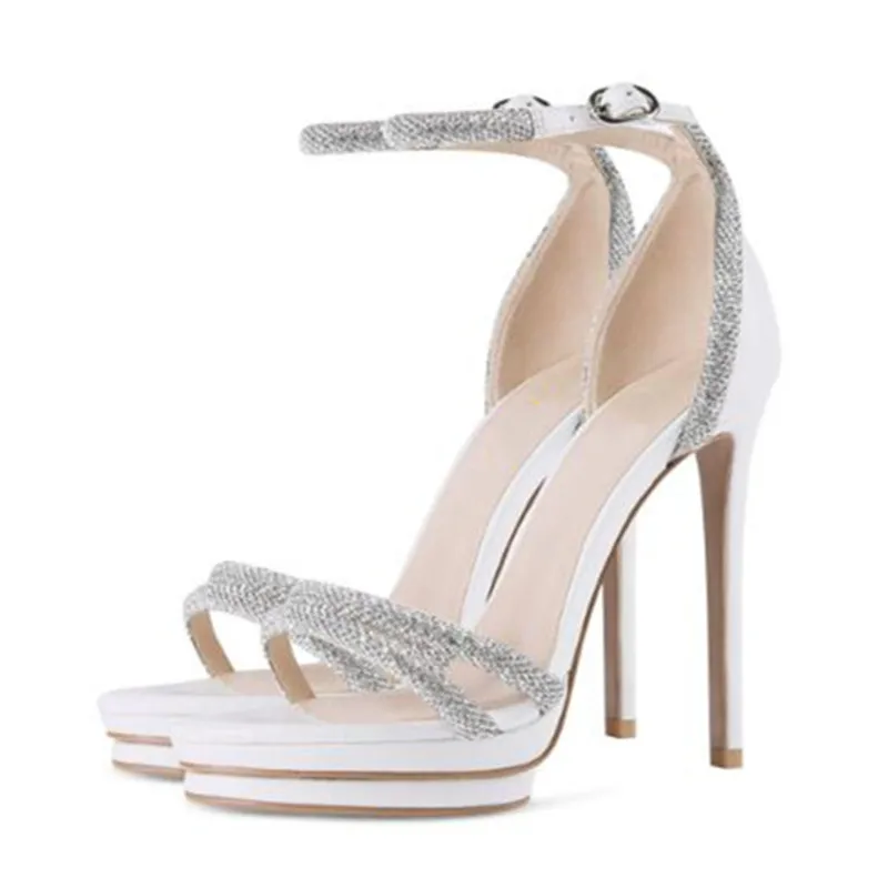 SHOFOO shoes Fashionable high-heeled women's sandals. Summer women's shoes. Stiletto sandals. About 12cm high heels Lady sandals