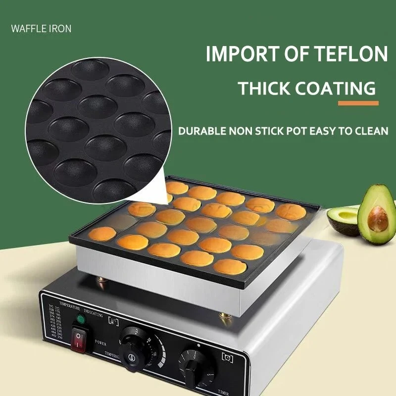 Electric 25 PCS Pancake Machine 900W Mini Pancake Maker Mini Dorayaki Mini Hotcakes