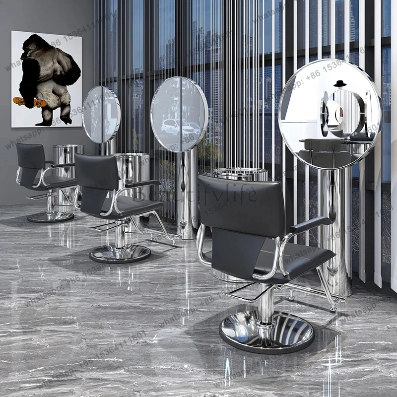 barber shop mirror hair salon floor perm and dye hair cut mirror stainless steel barber shop mirror