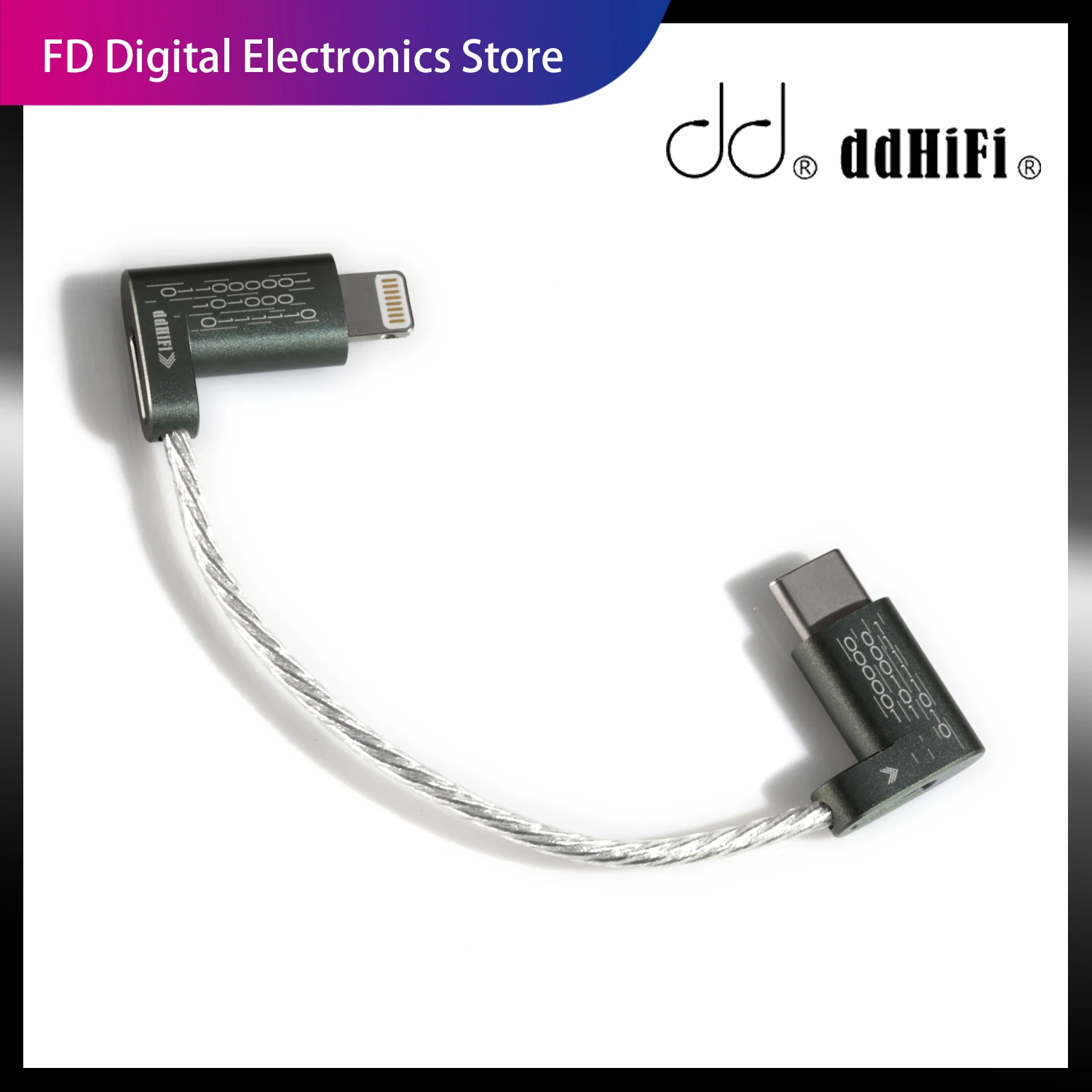 Кабель для передачи данных DD ddHiFi MFi06 с подключением к USB Type-C для подключения устройств iOS со стандартным цифром/усилителем